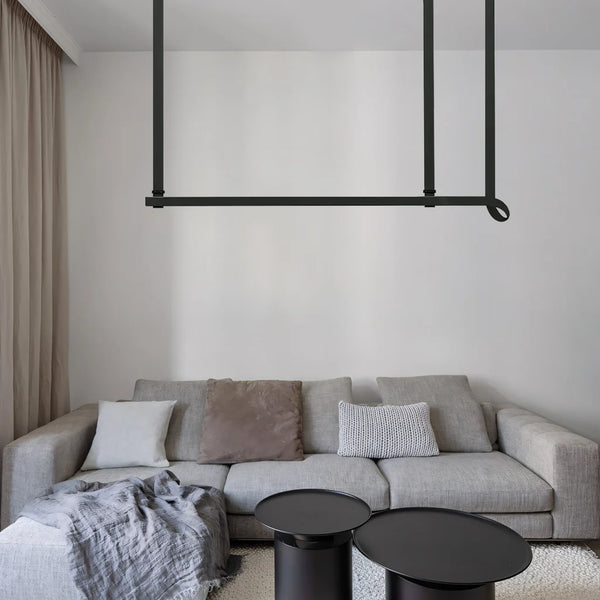 Hades Minimal Leather Ceiling Light