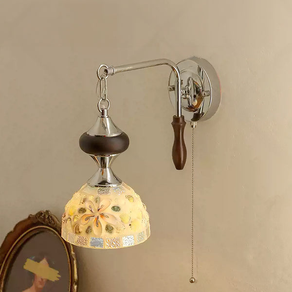 Arielaine Vintage Shell Round Wall Light
