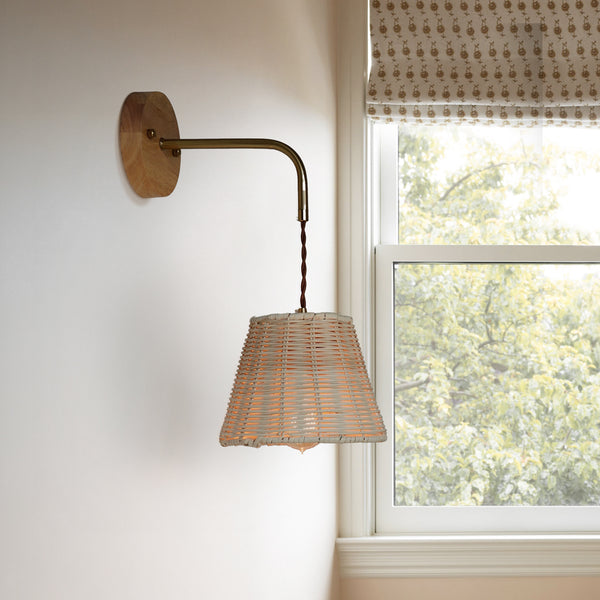 Veliana Rustic Rattan Weaving Wall Light